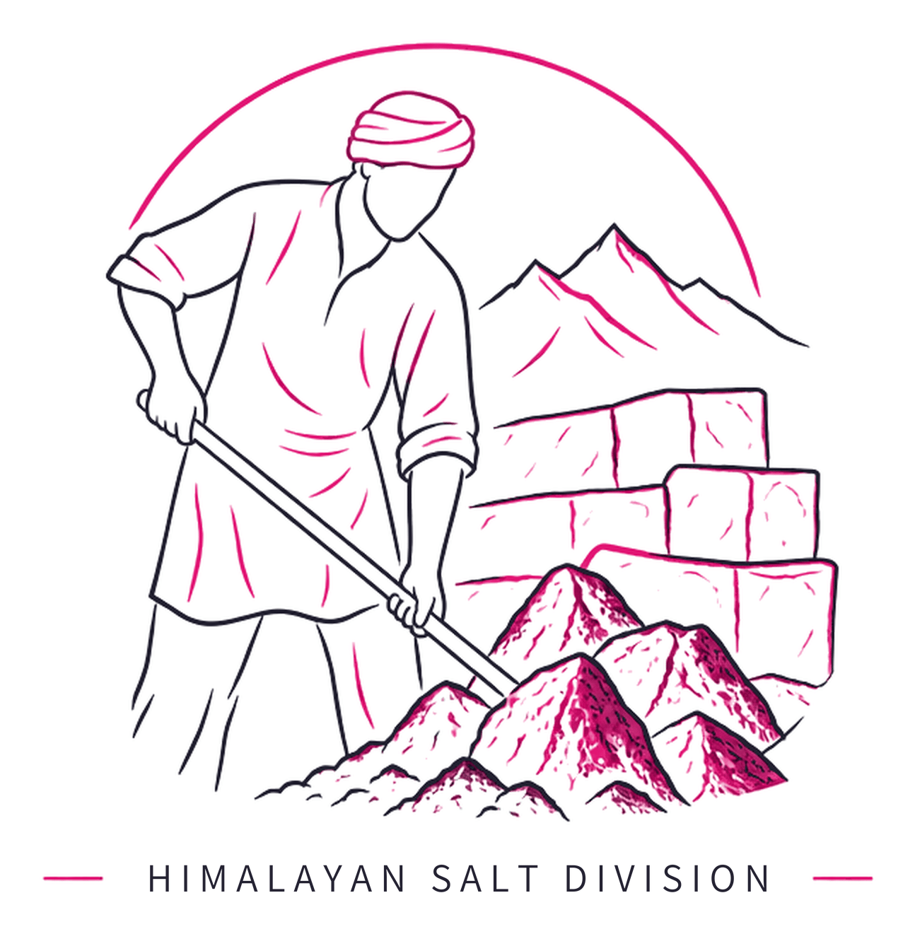 GB EXIMP Himalayan Salt Division: salt worker with rock salt blocks