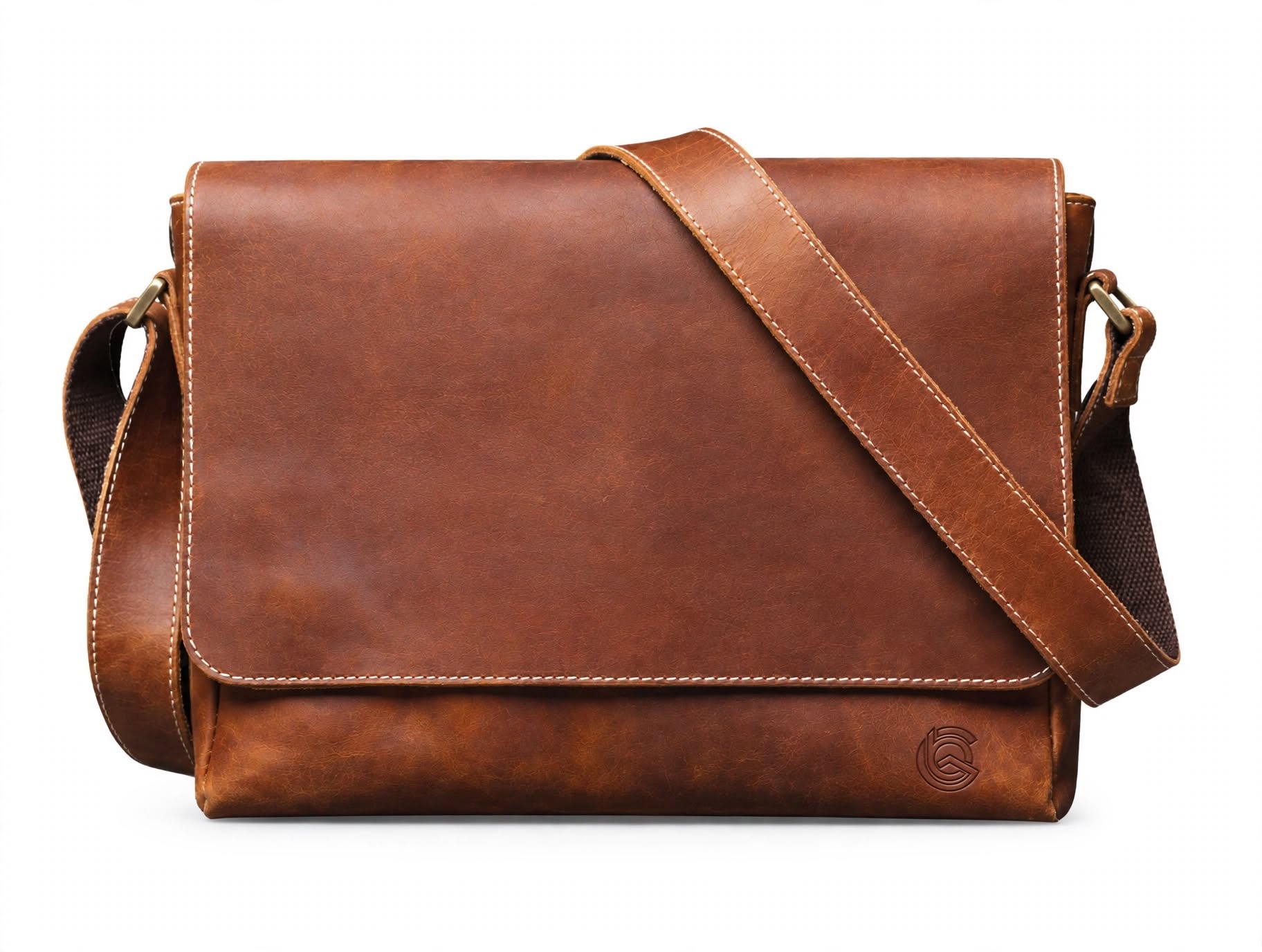 Leather laptop bag representing GB EXIMP's executive leather range